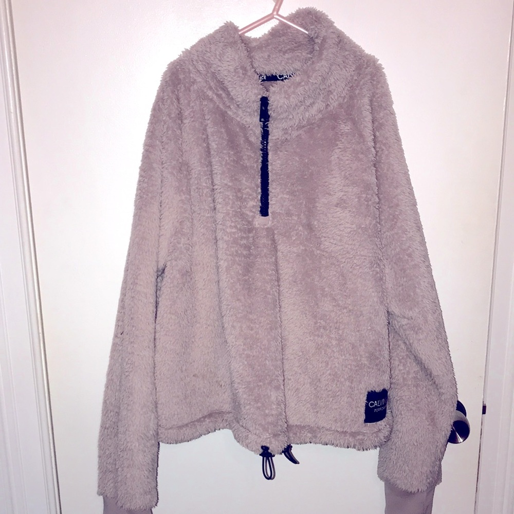 calvin klein performance teddy bear jacket